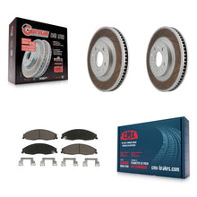 Charger l'image dans la galerie, Front Coat Brake Rotor Ceramic Pad Kit For Cadillac CTS With Standard Suspension
