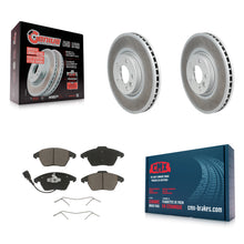Charger l'image dans la galerie, Front Coated Disc Brake Rotors And Ceramic Pads Kit For Volkswagen CC