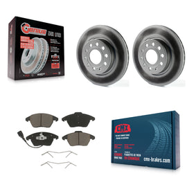 Front Coated Disc Brake Rotor Ceramic Pad Kit For Volkswagen GTI Audi A3 Quattro