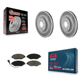 Front Coated Disc Brake Rotors And Ceramic Pads Kit For Volkswagen GTI Jetta