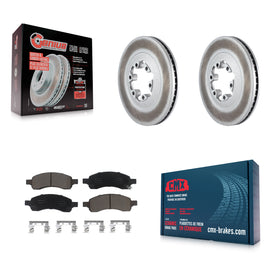 Front Coated Disc Brake Rotors Ceramic Pad Kit For Chevrolet Colorado GMC Canyon