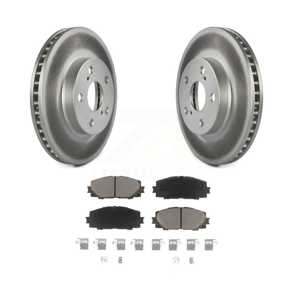 Front Coated Brake Rotor & Ceramic Pad Kit For Toyota Prius Lexus CT200h Plug-In