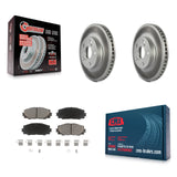 Front Coated Brake Rotor & Ceramic Pad Kit For Toyota Prius Lexus CT200h Plug-In