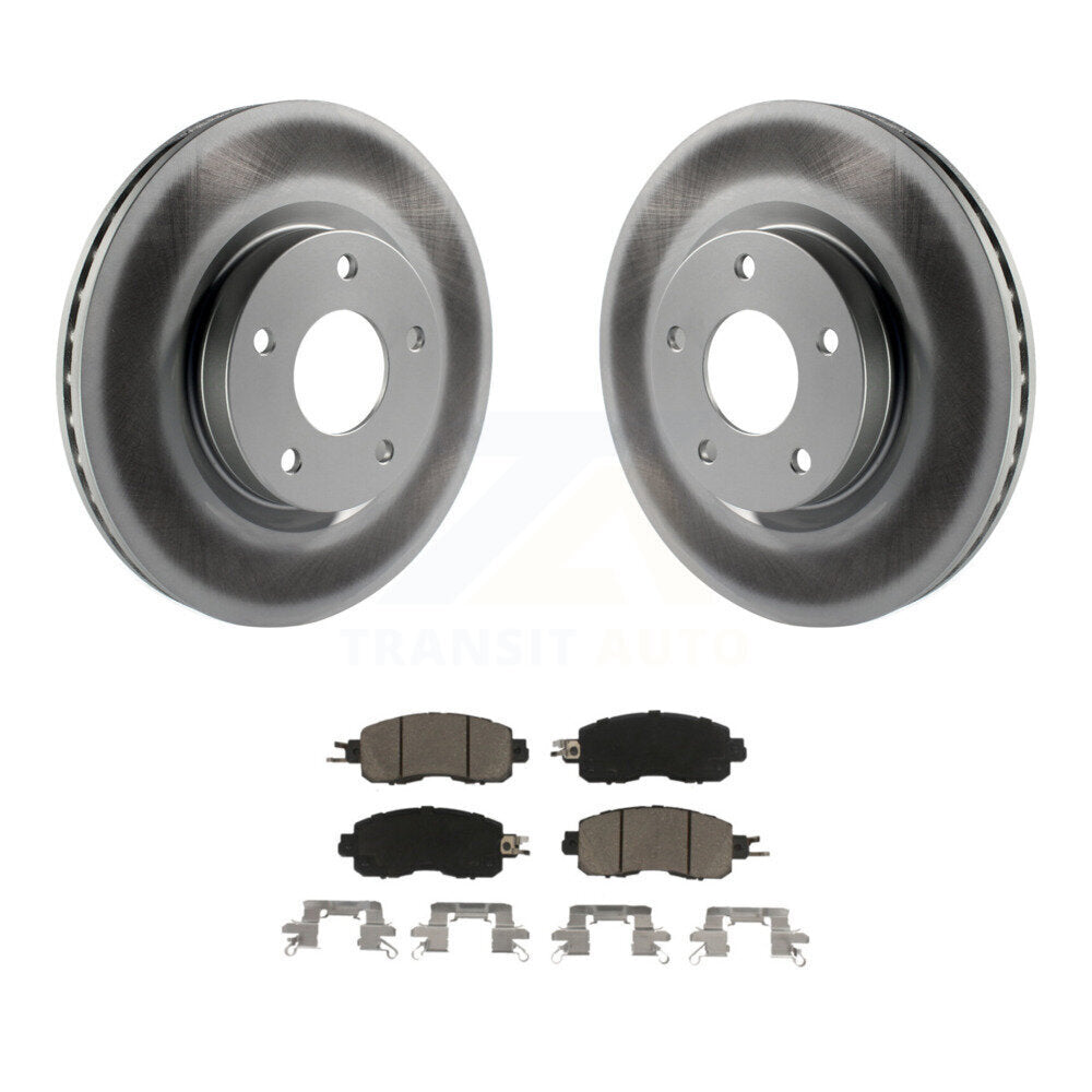 Front Coated Disc Brake Rotors And Ceramic Pads Kit For Nissan Altima