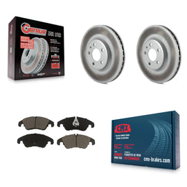 Front Coated Disc Brake Rotors Ceramic Pad Kit For Audi A4 Quattro Q5 A5 allroad
