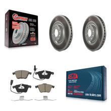 Charger l'image dans la galerie, Front Coated Disc Brake Rotors And Ceramic Pads Kit For Audi A4 Quattro