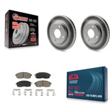Front Coated Disc Brake Rotors And Ceramic Pads Kit For Nissan Sentra Versa Cube