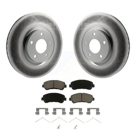 Front Coated Disc Brake Rotors And Ceramic Pads Kit For Nissan Sentra Juke