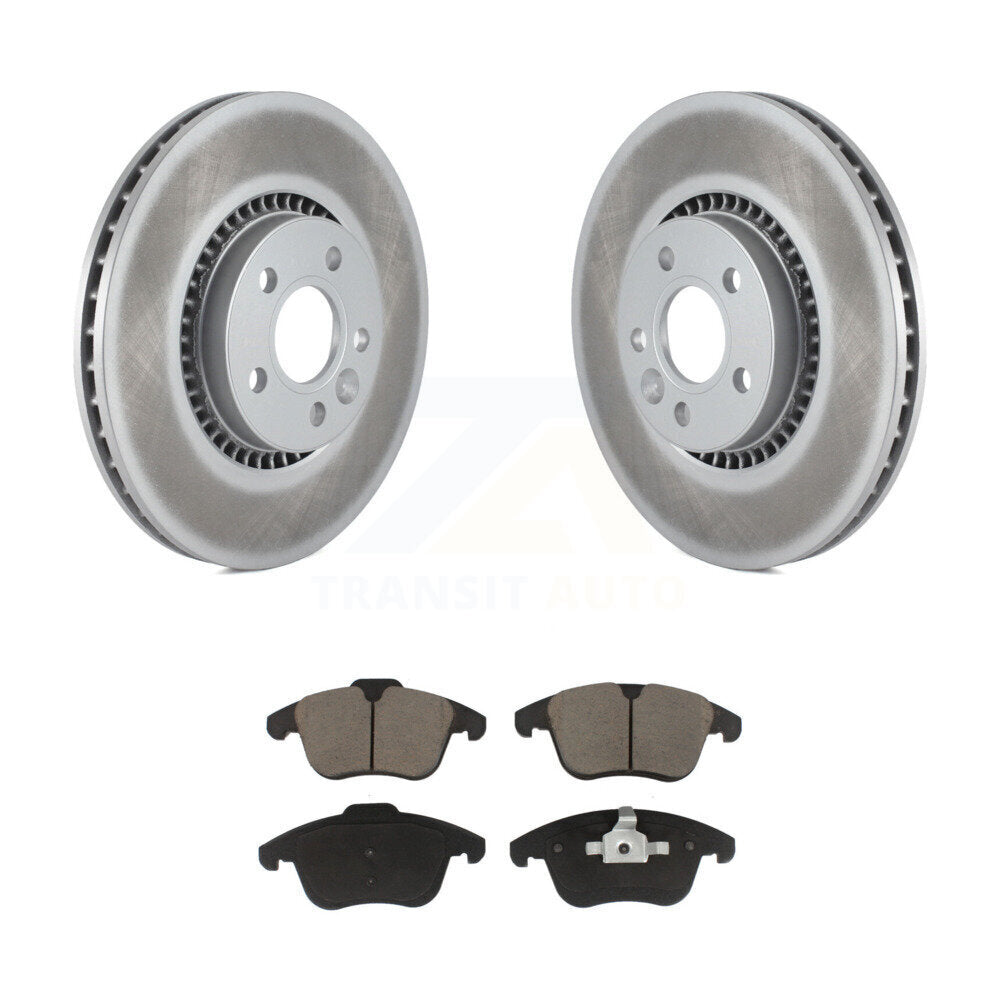 Kit de rotors de frein à disque à revêtement avant et de plaquettes en céramique pour Land Rover LR2 2008 – 2015 