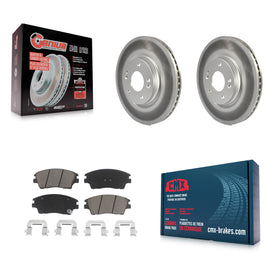 Front Coated Brake Rotor Ceramic Pad Kit For Hyundai Elantra Tucson Kia Sportage