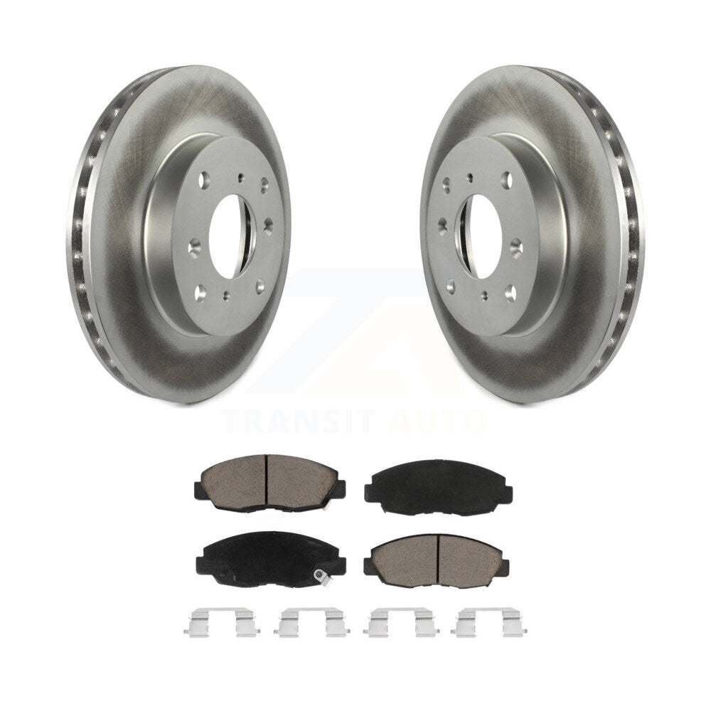 Front Coated Disc Brake Rotors And Ceramic Pads Kit For Honda Accord Acura CL