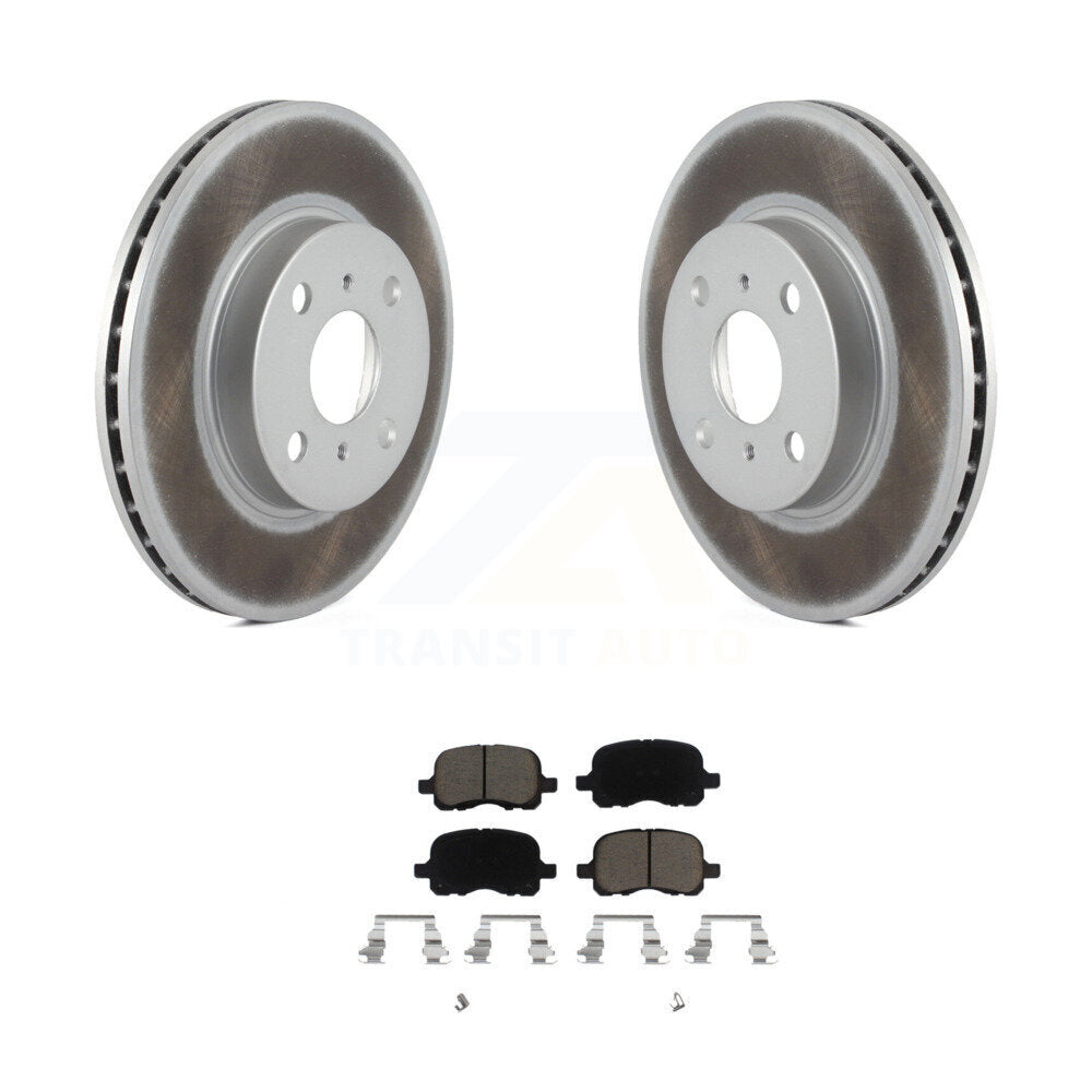 Front Coated Disc Brake Rotor Ceramic Pad Kit For Toyota Corolla Chevrolet Prizm