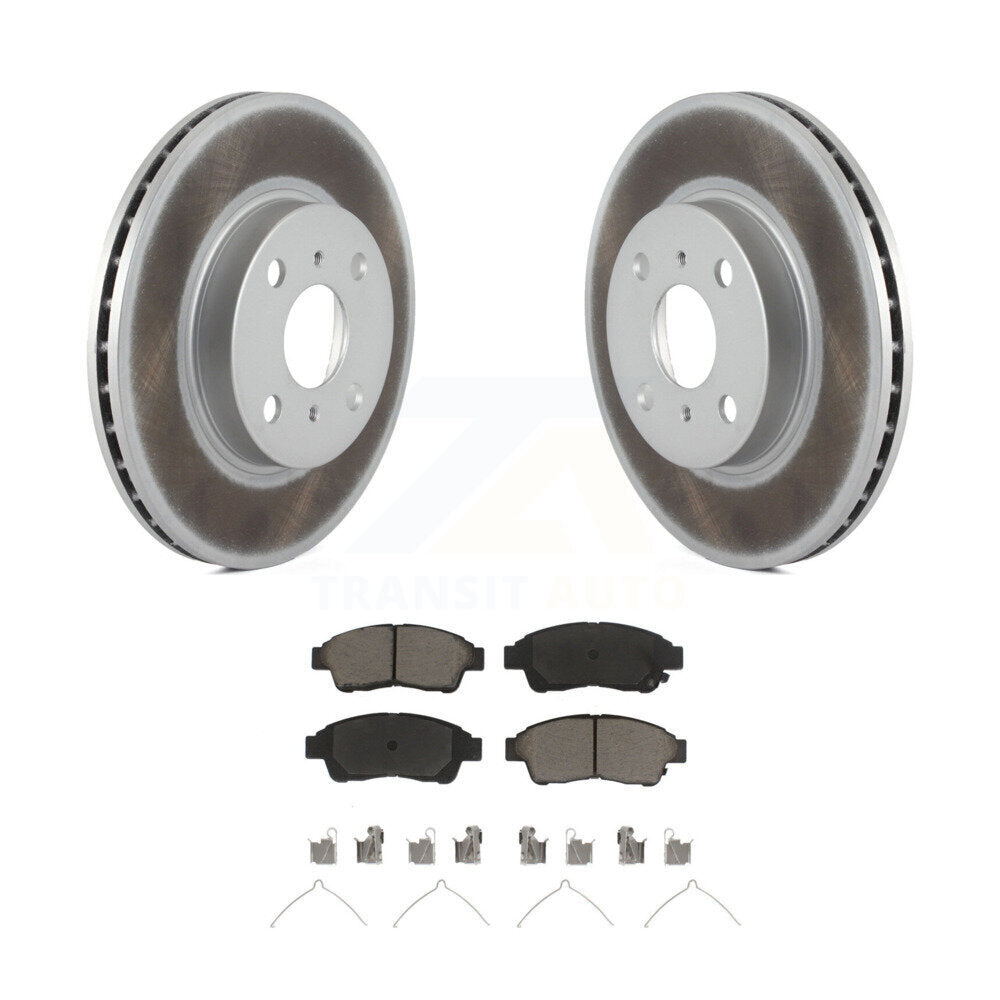 Front Coated Brake Rotors Ceramic Pad Kit For 1993-1997 Toyota Corolla Geo Prizm