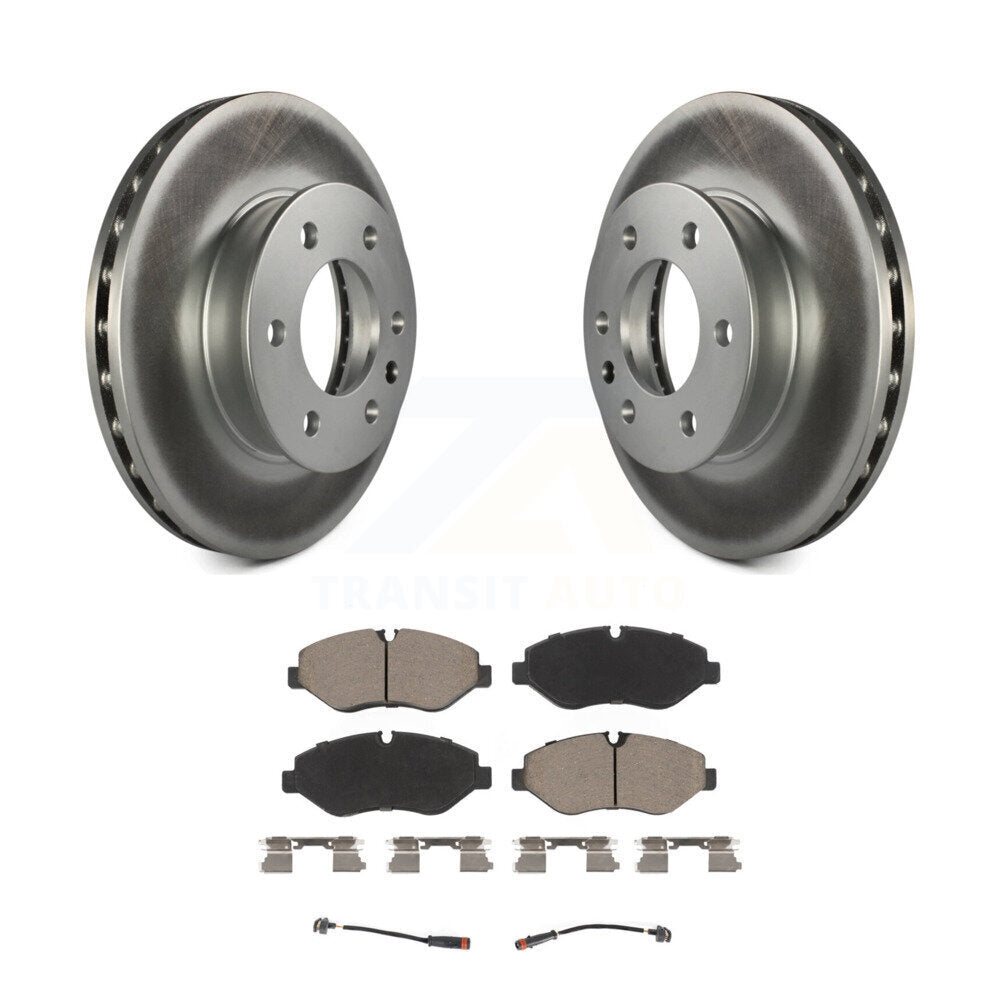 Front Coated Brake Rotor & Ceramic Pad Kit For Sprinter 2500 Mercedes-Benz Dodge