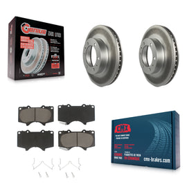 Front Coat Disc Brake Rotor Ceramic Pad Kit For Toyota Tacoma 4Runner FJ Cruiser