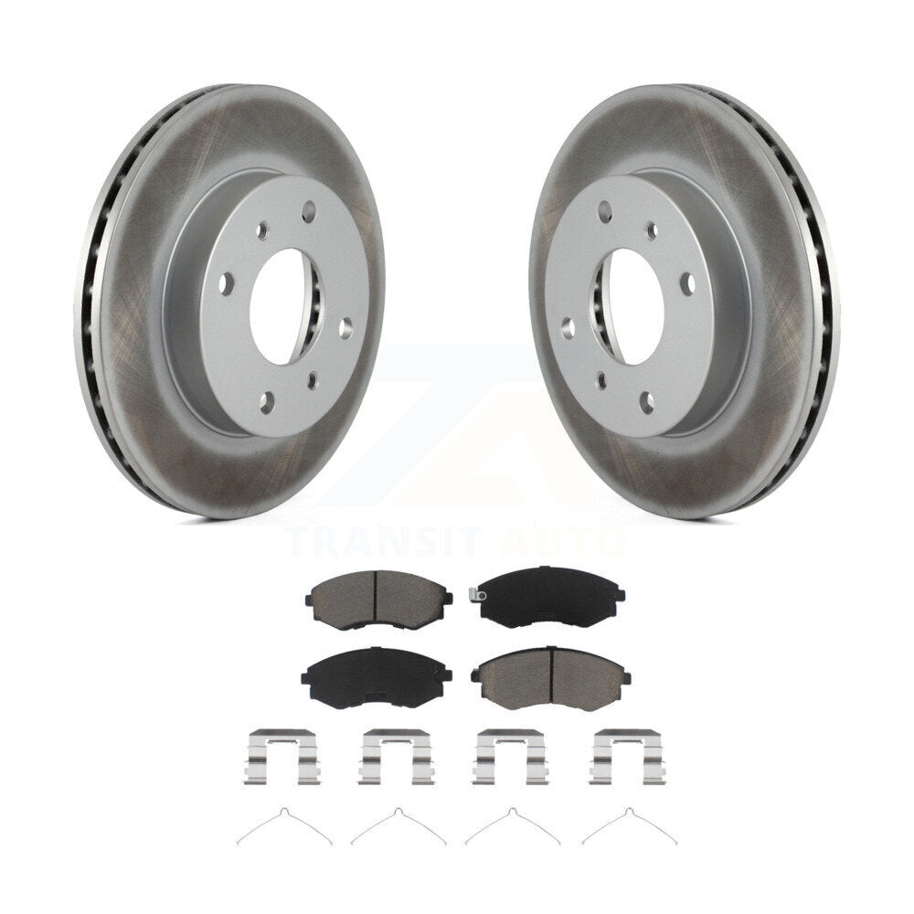 Front Coated Disc Brake Rotors And Ceramic Pads Kit For INFINITI G20