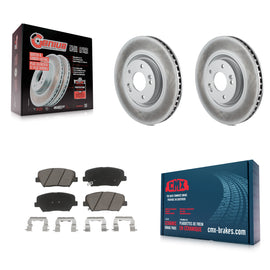 [Front] 2012-2017 Hyundai Azera Premium Coated Rotors & Ceramic Pads Brake Kit For Max Braking