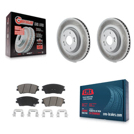 [Front] 2017-2021 Kia Sportage Turbocharged Premium Coated Rotors & Ceramic Pads Brake Kit For Max Braking