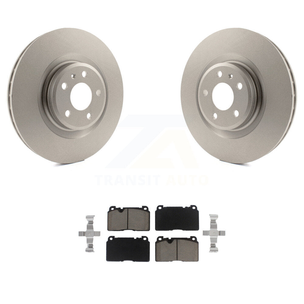 Front Coated Disc Brake Rotors And Ceramic Pads Kit For Audi Q5