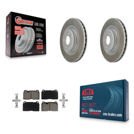 Front Coated Disc Brake Rotors And Ceramic Pads Kit For Audi Q5