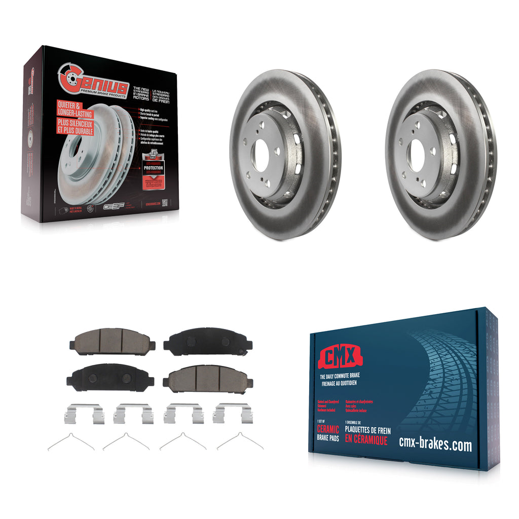 Rotors de frein à disque à revêtement avant et kit de plaquettes en céramique pour Toyota Venza 2009-2016 