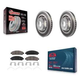 [Front] 2009-2016 Toyota Venza Premium Coated Rotors & Ceramic Pads Brake Kit For Max Braking