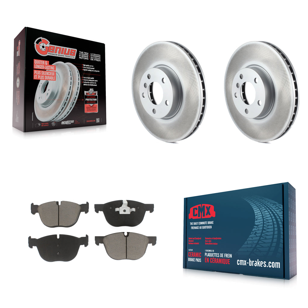 Kit de rotors de frein à disque à revêtement avant et de plaquettes en céramique pour BMW X5 X6 