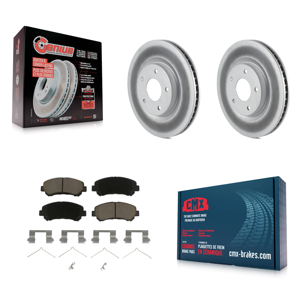Kit de rotors de frein à disque et de plaquettes en céramique avec revêtement avant pour Nissan Rogue Select 