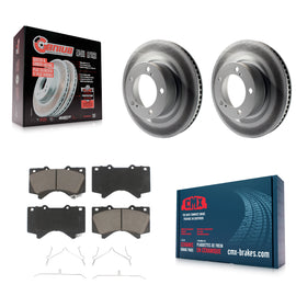 Front Coated Brake Rotor & Ceramic Pad Kit For Toyota Tundra Sequoia Lexus LX570