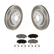 Charger l&#39;image dans la galerie, Front Coated Disc Brake Rotors And Ceramic Pads Kit For 2012-2016 Honda CR-V FWD