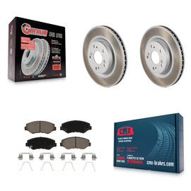 [Front] 2012-2016 Honda CR-V FWD Premium Coated Rotors & Ceramic Pads Brake Kit For Max Braking