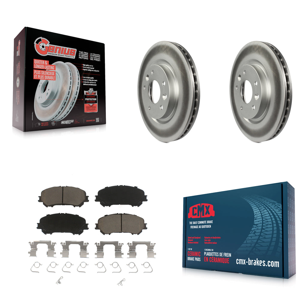 Front Coated Disc Brake Rotor And Ceramic Pad Kit For Nissan Rogue Sport Qashqai
