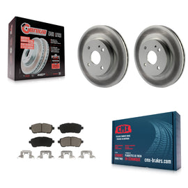 [Front] 2011-2014 Mazda 2 Premium Coated Rotors & Ceramic Pads Brake Kit For Max Braking