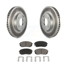 [Front] 2007-2009 Kia Rondo Premium Coated Rotors & Ceramic Pads Brake Kit For Max Braking