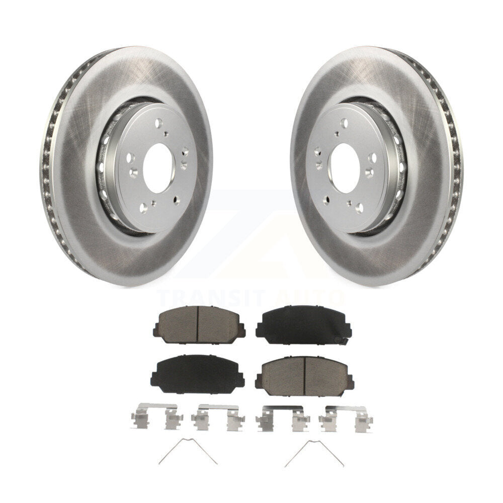 Front Coated Disc Brake Rotors And Ceramic Pads Kit For Acura RDX ILX