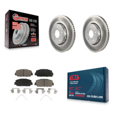 Charger l'image dans la galerie, Front Coated Disc Brake Rotors And Ceramic Pads Kit For Acura RDX ILX