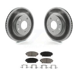 [Front] 2016-2021 Mazda CX-3 FWD Premium Coated Rotors & Ceramic Pads Brake Kit For Max Braking
