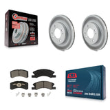 [Front] 2014-2015 Mitsubishi Mirage Premium Coated Rotors & Ceramic Pads Brake Kit For Max Braking