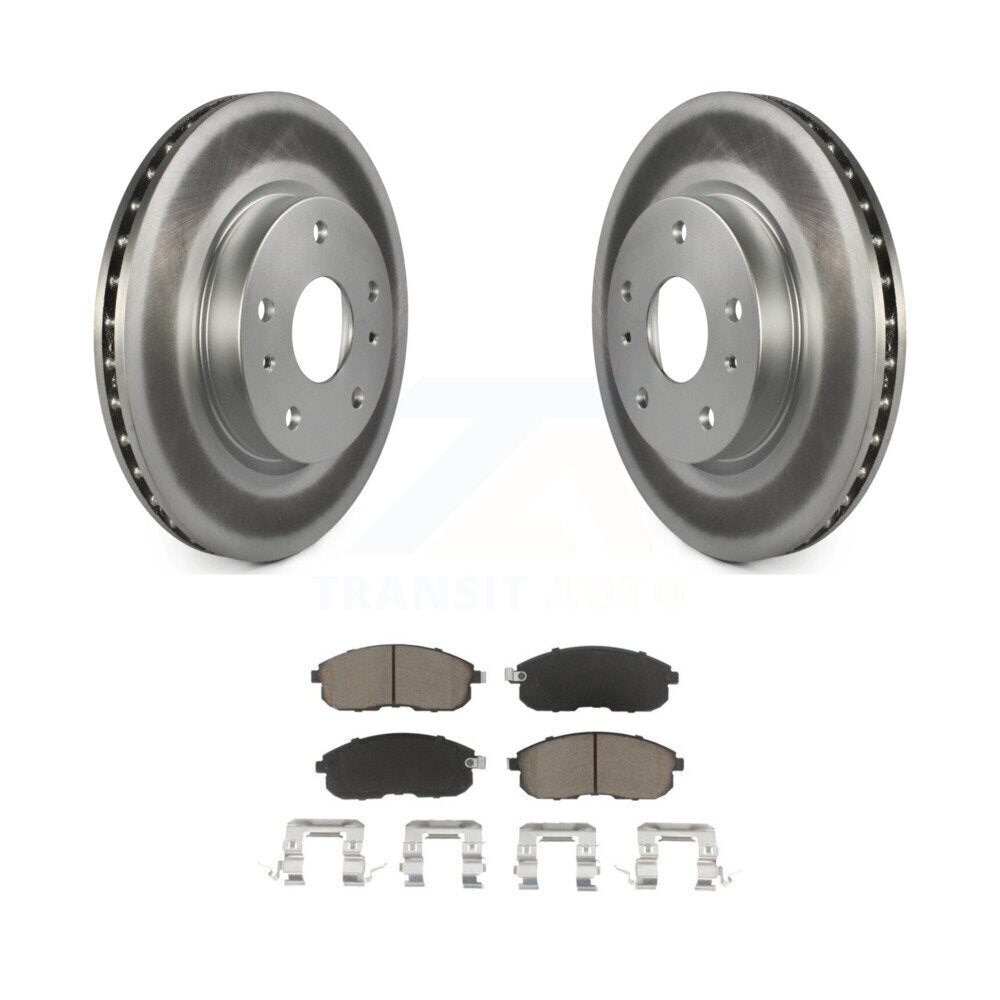 Front Coated Disc Brake Rotors And Ceramic Pads Kit For Suzuki SX4 Crossover