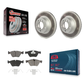 Front Coated Disc Brake Rotors And Ceramic Pads Kit For 2008 BMW 328xi To 08 07