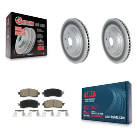 Front Coated Disc Brake Rotors And Ceramic Pads Kit For Subaru Forester