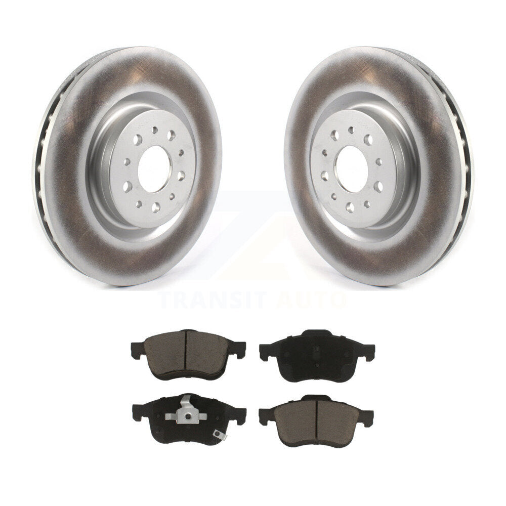 Front Coated Disc Brake Rotor & Ceramic Pad Kit For 2015-2021 Ram ProMaster City