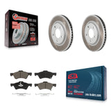 Front Coated Brake Rotor Ceramic Pad Kit For Dodge Grand Caravan Chrysler Town &