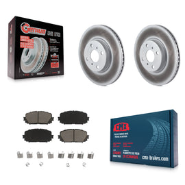 Front Coated Disc Brake Rotors And Ceramic Pads Kit For Toyota Yaris