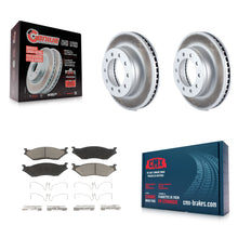 Charger l'image dans la galerie, Front Coated Brake Rotor &amp; Ceramic Pad Kit For Ford F-450 Super Duty F-550 CF500