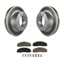 Charger l&#39;image dans la galerie, Front Coated Brake Rotor &amp; Ceramic Pad Kit For Ford F-250 Super Duty F-350 F-450