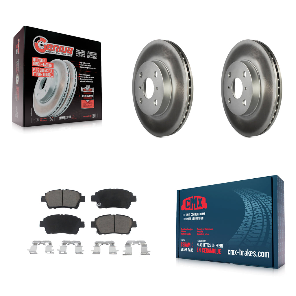 Front Coated Disc Brake Rotors And Ceramic Pads Kit For Toyota Echo MR2 Spyder