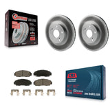 Front Coated Disc Brake Rotor & Ceramic Pad Kit For Honda Accord Acura TL TSX CL