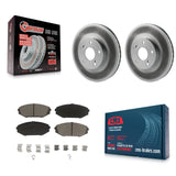Front Coated Disc Brake Rotors And Ceramic Pads Kit For Honda Odyssey Acura MDX