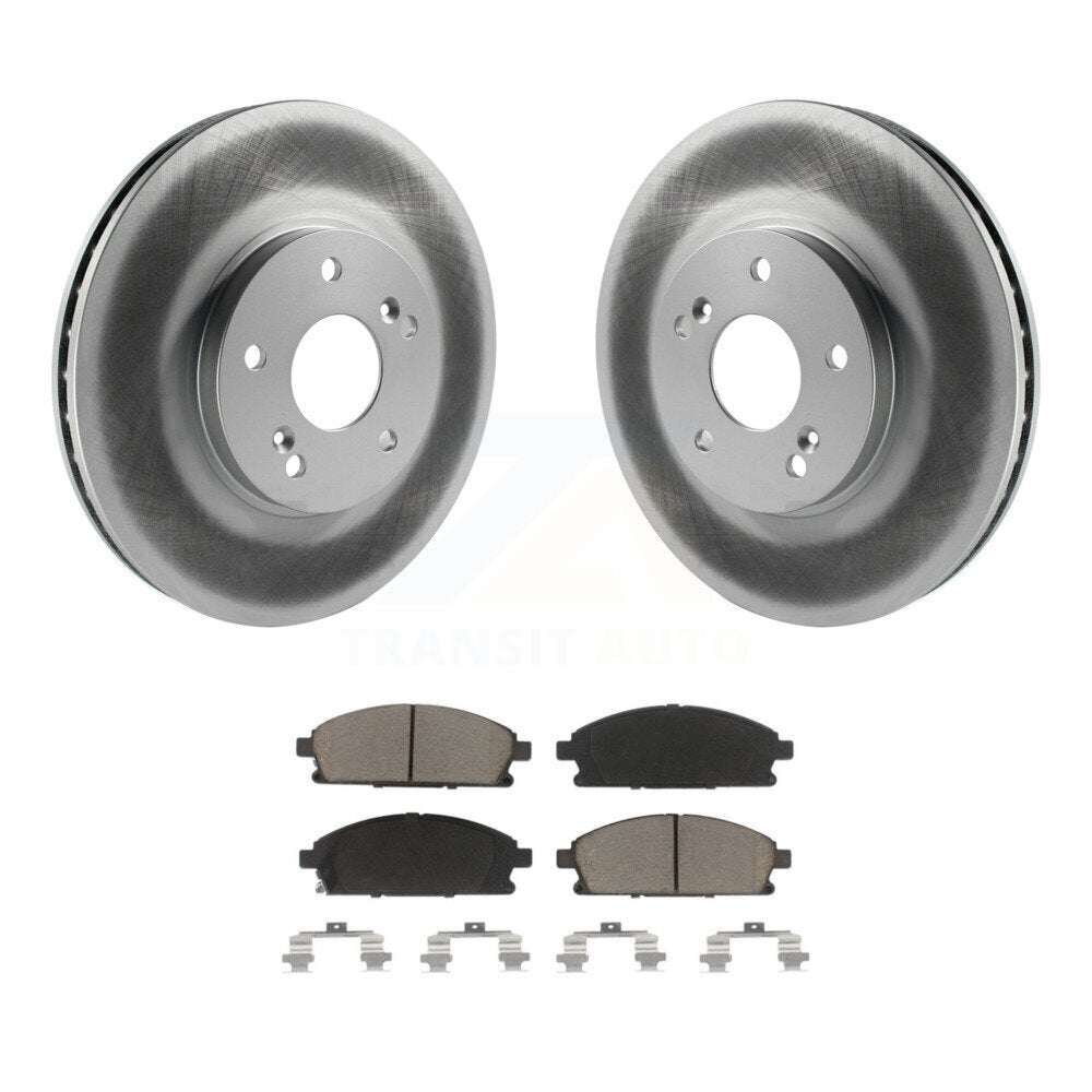 Front Coated Disc Brake Rotors And Ceramic Pads Kit For 2003-2006 Acura MDX